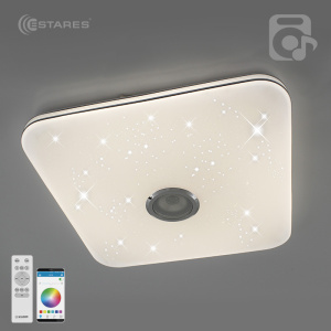 Управляемая светодиодная музыкальная люстра MUSIC RGB 80W S-APP-430-WHITE/CHROME-220-IP20