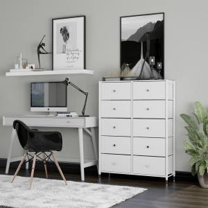 COMMOD classic 5F-10D-WHITE/SILVER-89x30x120 комод семейный плюс