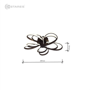 Управляемый светодиодный светильник GLORIA 120W 5R-600/130-RC-CHROME/OPAL-220-IP20