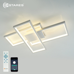 Управляемая светодиодная люстра SVEN 65W 3S-APP-550x360x80-WHITE/WHITE-220-IP20