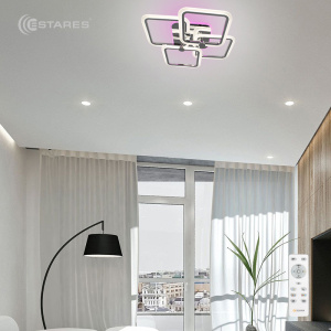 Управляемая светодиодная люстра LIKE RGB 100W 4Q-APP-560/120-CHROME/OPAL-220-IP20
