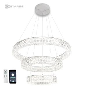 Управляемая светодиодная люстра AKRILIKA 120W 3R-APP-600-CHROME/CLEAR-220-IP20_Ч