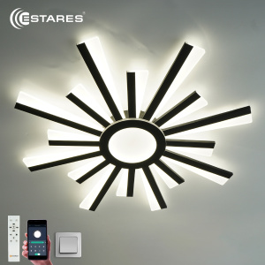 Управляемая светодиодная люстра  TERESA 100W R-APP-680x50-BLACK/WHITE-220-IP20