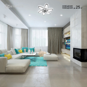 Управляемая светодиодная люстра LORENA 90W 6R-APP-703X53-WHITE/WHITE-220-IP20