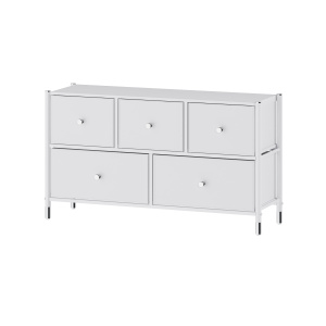 COMMOD classic 2F-5D-WHITE/SILVER-100x30x59 комод тв