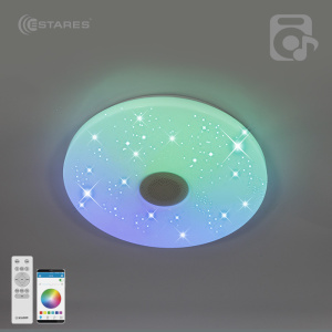 Управляемая светодиодная музыкальная люстра a-play RGB 40W R-APP-330-WHITE/WHITE-220-IP20