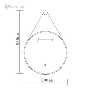 Управляемый светодиодный светильник-зеркало MONDO-II 18W RS-600x880-ON/OFF-MIRROR-220V-IP44