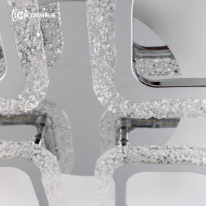 Управляемая светодиодная люстра AZALIA ICE 60W 4F-APP-500x70-CHROME/CLEAR-220-IP20