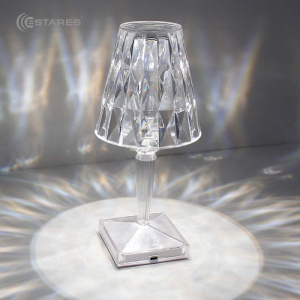 Настольный светодиодный светильник CRYSTAL 3W R-ON/OFF-115x255-CLEAR/WHITE-DC5V/1A-IP20