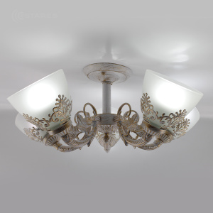 Люстра ROME 01 5хE27-550x250-PatinaWhite/opal-220-IP20