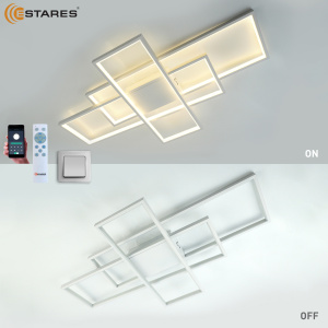 Управляемая светодиодная люстра SVEN 120W 3S-APP-900x500x80-WHITE/WHITE-220-IP20