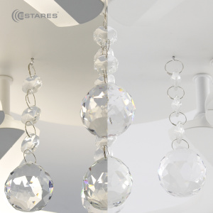 Светодиодная люстра СRYSTALwhite 02 35W R-4000K-500x160-white/white-220-IP20