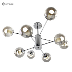 Люстра MONACO 8хЕ27 R-860xh420-chrome/lightgray