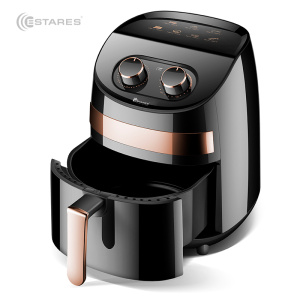 АЭРОГРИЛЬ EASYCOOK 1000W-220V-3.5L-280x280x335-BLACK/GOLD