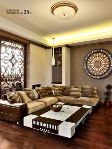 Управляемый светодиодный светильник on/off  MAROCCO CHROME 72W R-510-WHITE-220-IP20