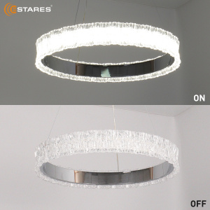  Управляемая светодиодная люстра VENERA 65W R-RC-485x1500-CHROME/CLEAR-220-IP20