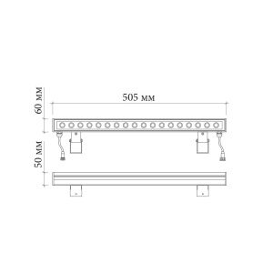 Светодиодный прожектор ES-18L AC170-265V 18W 0.5М (Теплый белый)-1600lm