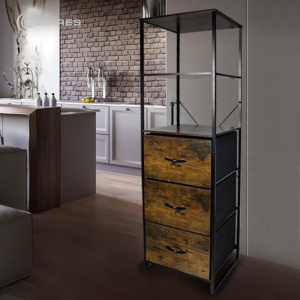 COMMOD WOOD-II 5F-3D-BROWN-44X40X155.2 комод пенал