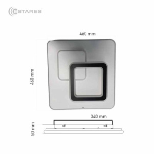 Управляемый светодиодный светильник UNIVERSE 70W S-ON/OFF-460x460x50-WHITE/WHITE-220-IP20