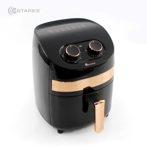 АЭРОГРИЛЬ EASYCOOK 1000W-220V-3.5L-280x280x335-BLACK/GOLD