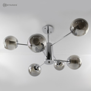 Люстра MONACO 8хЕ27 R-860xh420-chrome/lightgray