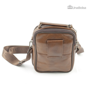 Сумка мужская из натуральной кожи UB-B110-150x185-brown/brown-молния/кнопка