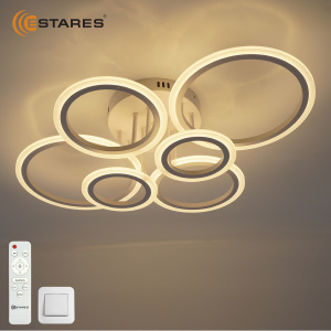 Управляемая светодиодная люстра EUROPA 80W 6R-IRC-675x480x175-WHITE/WHITE-220-IP20
