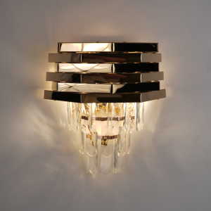 Cветильник, бра ROSE 2xE14-245x145x295-GOLD/CRYSTAL-220-IP20