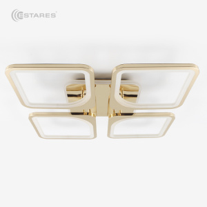 Управляемая светодиодная люстра LOOK RGB 100W 4Q-550/90-RC-GOLD/OPAL-220-IP20