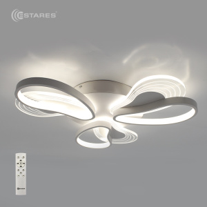 Управляемая светодиодная люстра LOLA 80W 6F-RC-490X65-WHITE/WHITE-220-IP20