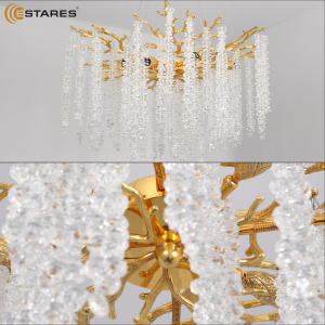 Люстра ROXANA 65 E14х8 R-600x1200-GOLD/CRYSTAL-220-IP20