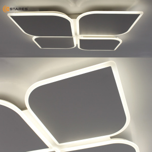 Управляемая светодиодная люстра AERO 70W 4F-ON/OFF- 455x455x57-WHITE/WHITE-220-IP20