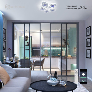 Управляемая светодиодная люстра Amalia 3D RGB 70W 5R-APP-500x76-WHITE/WHITE-220-IP20