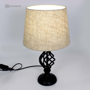Настольная лампа DUBLIN 1xE27 R-115x240x410-BLACK/BEIGE-220-IP20