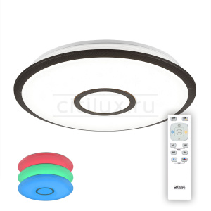 Люстра потолочная светодиодная с пультом Citilux Старлайт CL70345RGB Венге