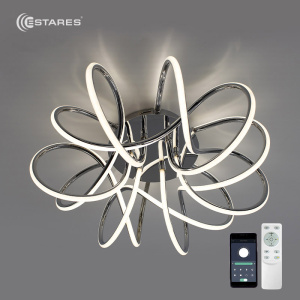 Управляемый светодиодный светильник LIANA MUSE 105W R-APP-560x235-CHROME/WHITE-220-IP20