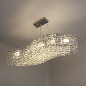 Люстра DIONA 8хЕ14-900x300х1210-CHROME/CRYSTAL-220-IP20