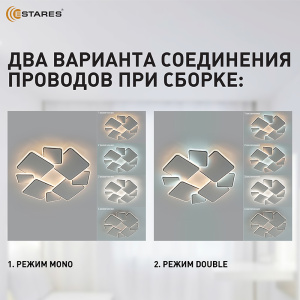 Управляемый светодиодный светильник INDIGO 100W 8S-RC-500x60-WHITE/BLACK/WHITE-220-IP20