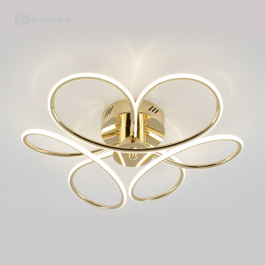 Светодиодный светильник неуправляемый BUENA 65W R-500x200-NW-GOLD/OPAL-220-IP20/4000K