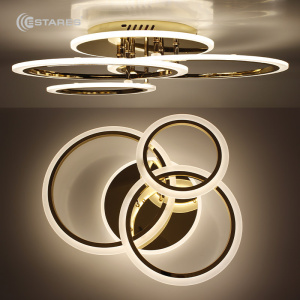 Управляемая светодиодная люстра SOLEN 90W 4R-RC-600x110-GOLD/WHITE-220-IP20