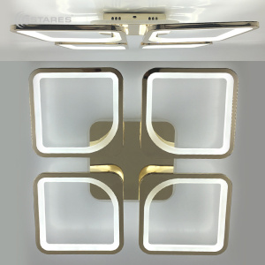 Управляемая светодиодная люстра LOOK RGB 100W 4Q-550/90-RC-GOLD/OPAL-220-IP20