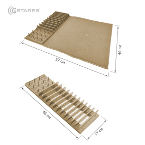 Сушилка для посуды с ковриком ES-DR-portable-45x60-beige