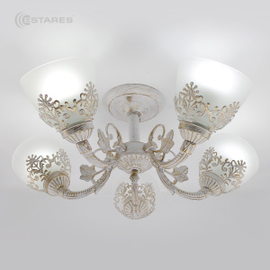Люстра ROME 01 5хE27-550x250-PatinaWhite/opal-220-IP20