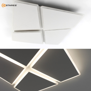 Управляемая светодиодная люстра AERO 72W 4S-ON/OFF- 455x455x57-WHITE/WHITE-220-IP20
