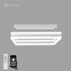 Управляемая светодиодная люстра STELLA 100WS-APP-500x500x1200-WHITE/WHITE-220-IP20