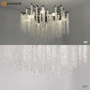 Люстра ROXANA 65 E14х8 R-600x1200-BLACK/CRYSTAL-220-IP20