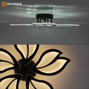 Управляемая светодиодная люстра ASTRA 70W 5F-RC-560x95-BLACK/WHITE-220-IP20