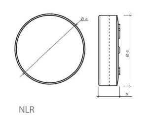 Накладной светодиодный светильник NLR-16W AC170-265V 16W  (Теплый белый)
