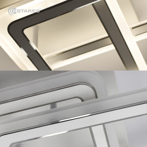 Управляемая светодиодная люстра SONNE 80W 3S-RC-520x520x110-WHITE+CHROME/WHITE-220-IP20