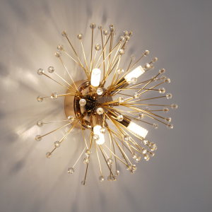 Светильник, бра MIMOSA 4xG9-300х180-GOLD/CRYSTAL-220-IP20